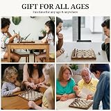 Sarr Klith 12-Inch Wooden Chess Set Folding Board with Magnetic Pieces view 6