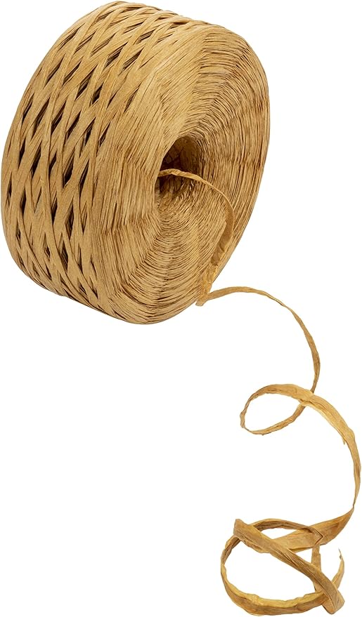 Raffia Ribbon Paper Ribbon, Natural Raffia Twine String Ribbon for Craft, Packing