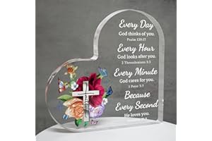 OLICARD Christian Gifts for Women Inspirational Gifts for Friends, Acrylic Bible Verse Desk Decor Religious Gifts Scripture Gifts for Sister Friends, Motivational Gifts for Mother