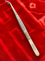 ASM Stainless Steel Dental Tweezers Serrated Surgical Jaws Cotton Pliers Set view 9