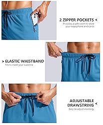 Pudolla Men's Workout Running Shorts with Zipper