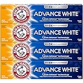 ARM & HAMMER Advance White Toothpaste, Teeth Whitening Baking Soda Toothpaste with Stain Defense Technology and Fluoride, Cle