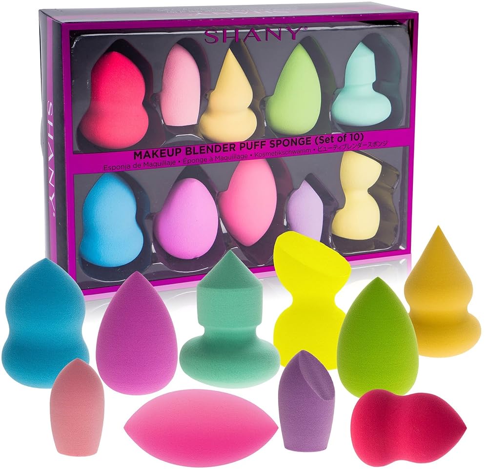 Makeup Premium Beauty Sponge Blender Puff Set Set of 10 aooty
