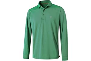 M MAELREG Men's Golf Polo Shirts Short Sleeve Striped Performance Moisture Wicking Dry Fit Golf Shirts for Men