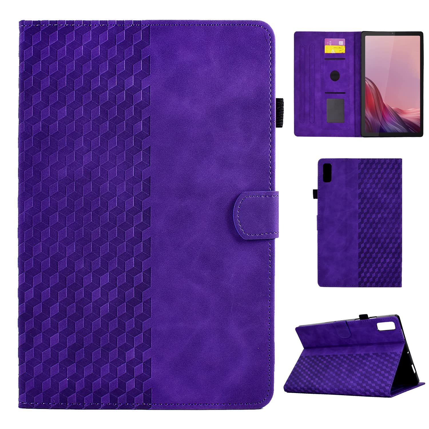 CASAFUNY Lenovo Tab M9 9 Inch Case 2023 (TB310FU) Protective Tablet Case with Multi-Angle Stand, Shockproof Cover for Lenovo M9 2023 Tablet, Purple — image 1