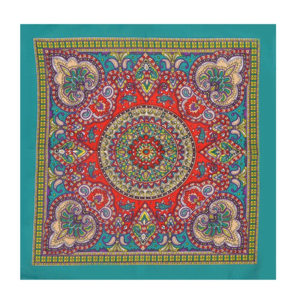 6 Pack 100% Cotton Bandanas Cute Square Handkerchiefs,A