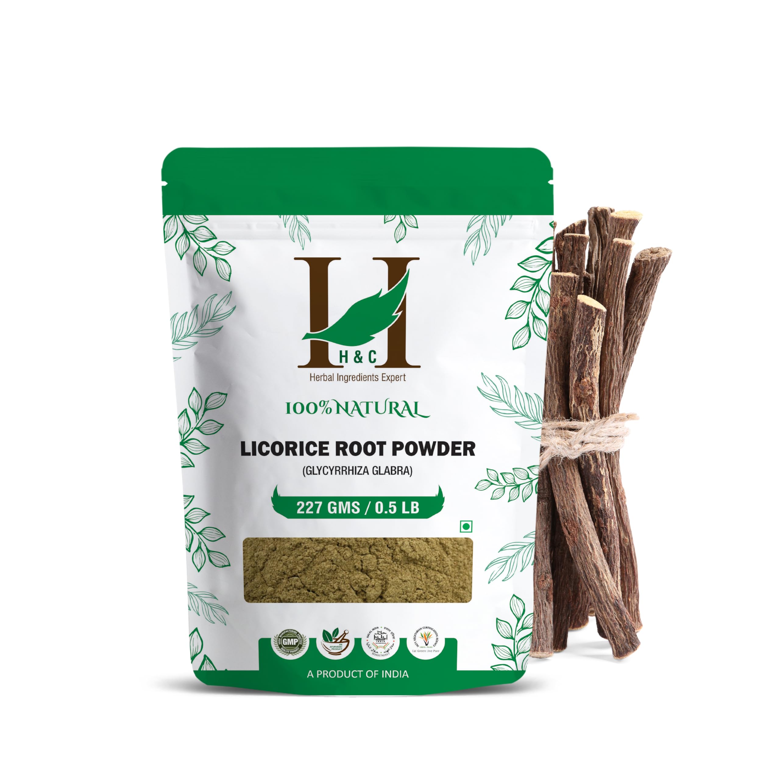 H&C Licorice Root Powder (Glycyrrhiza Glabra) - 227grams Pack