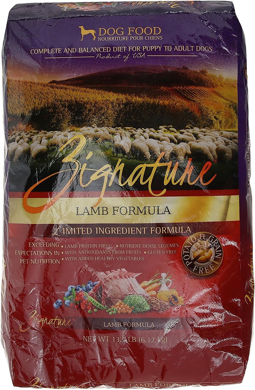 Zignature Lamb Dry Dog Food, 13.5 lb. Bag. Fast, by Just Jak's Pet Market