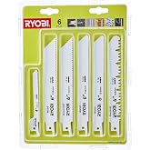 Ryobi RAK06RB Reciprocating Saw Blade Set, 6 Piece