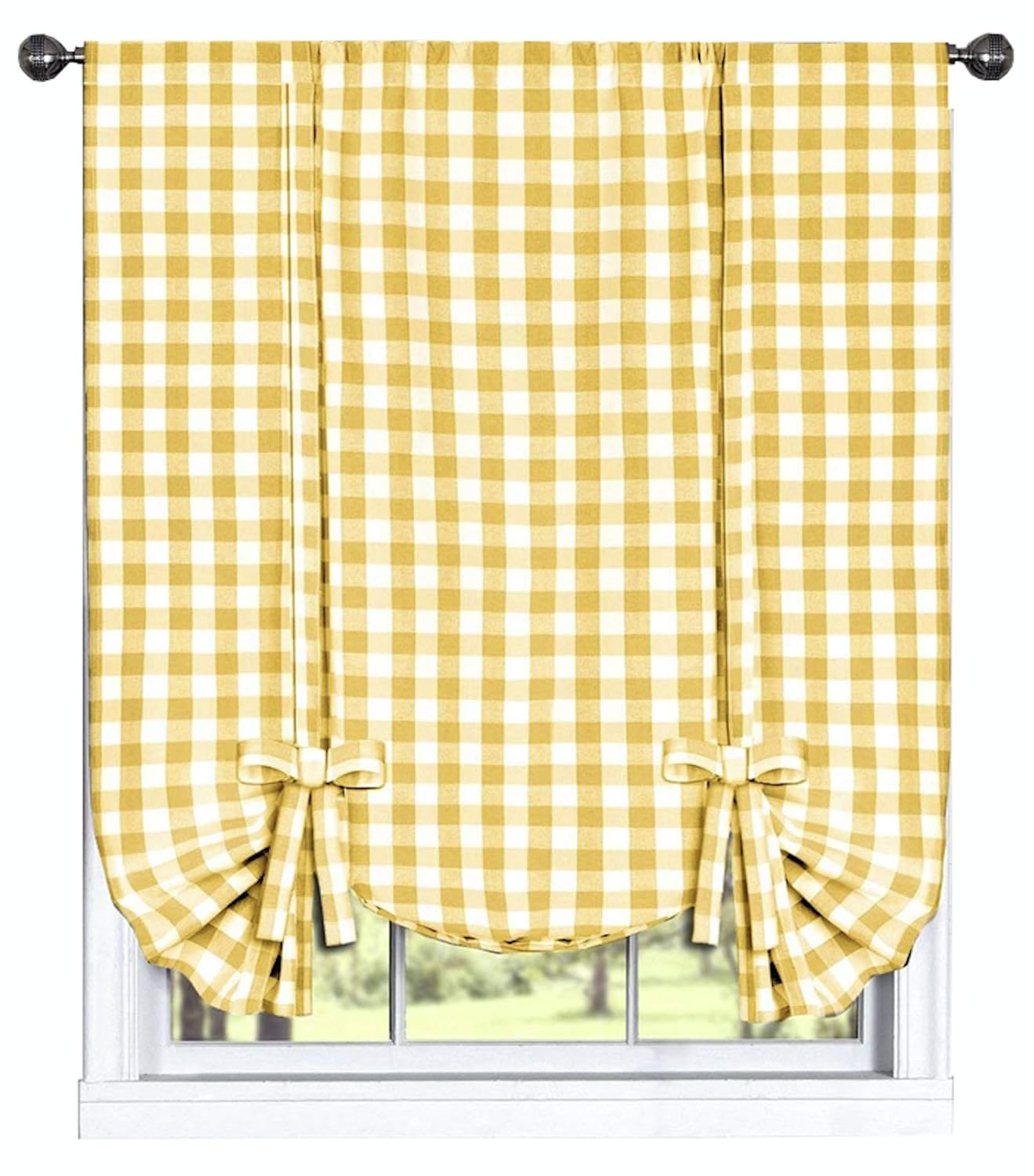 Best Yellow Kitchen Curtains And Valances Set