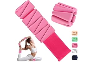 BECOJADDE Ankle Weights Set of 2 (1 lb/2 lb Each) Wrist Weights for Women Men Adjustable Arm & Leg Weighted Bangles Wristbands for Home Pilates, Walking, Yoga, Workout, Pool Exercise