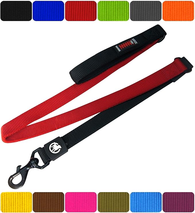 DDOXX Hundeleine Bungee Nylon 120 cm in viele Farben & Größen für kleine & große Hunde | Elastische Leine Hund groß | Ruckdäm