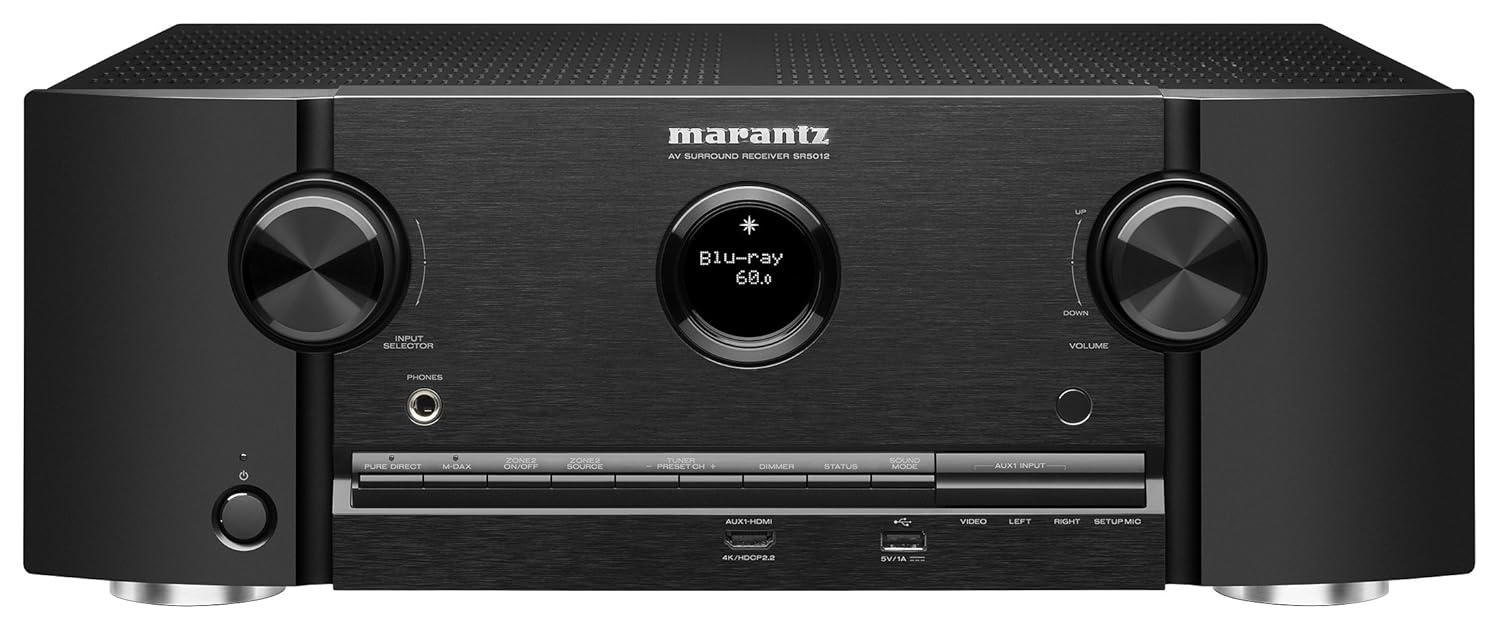 Marantz SR5012 7.2 Channel Full 4K Ultra HD Network AV Surround Receiver with HEOS Black, Works with Alexa