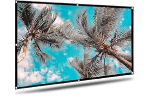 100 Inch Projector Screen, Foldable Outdoor Projector Screen for Backyard Movies and Indoor Viewing, 16:9 Portable Design, An