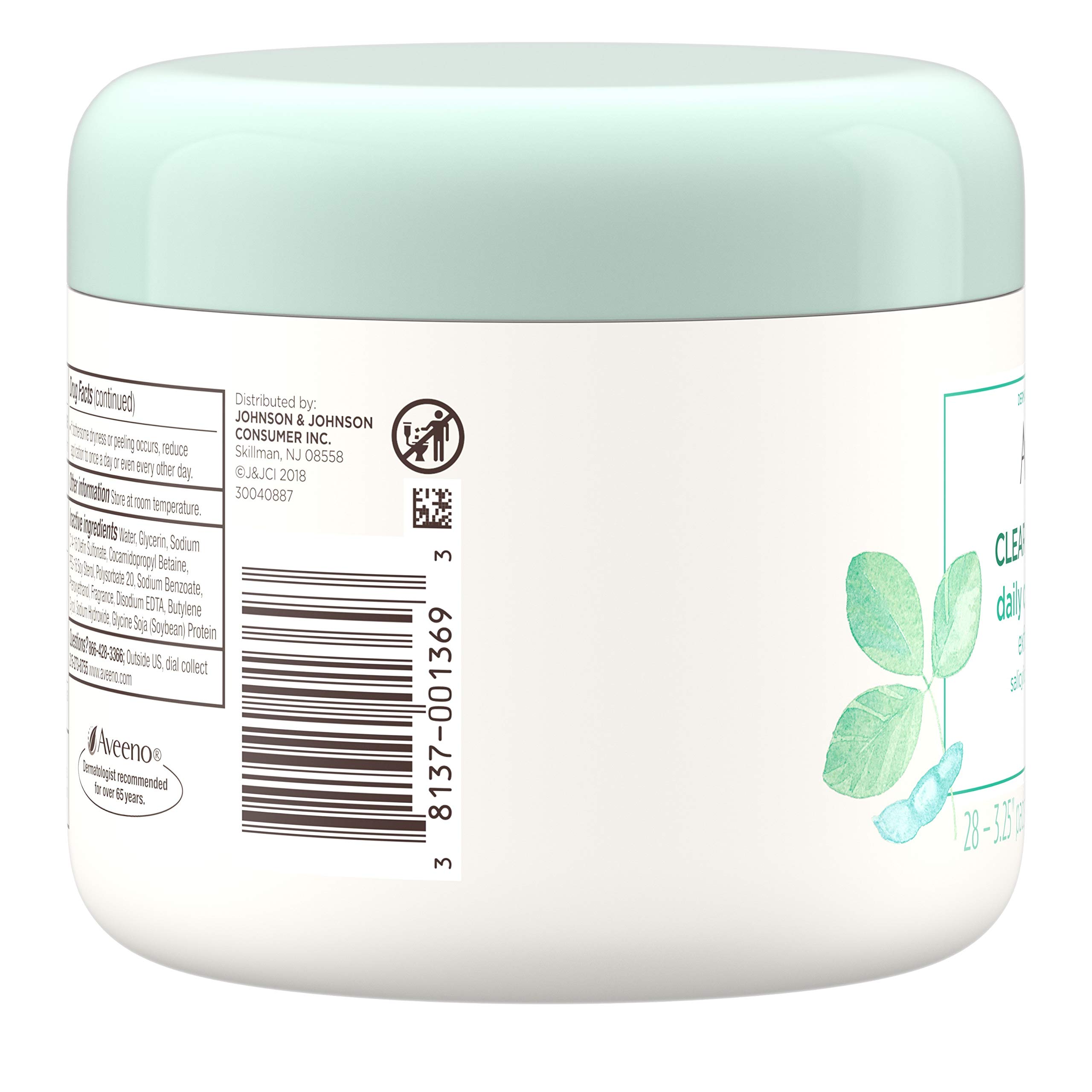 Aveeno Clear Complexion Daily Facial Cleansing Pads with Salicylic Acid