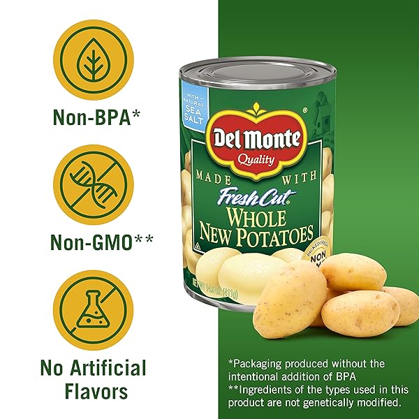 DEL MONTE FRESH CUT WHOLE NEW CANNED POTATOES, CANNED VEGETABLES, 14.5 OZ CAN