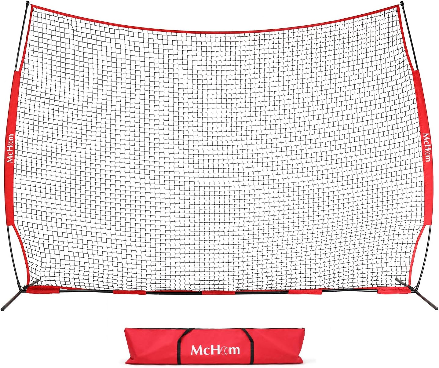 McHom 12ft x 9ft Sports Barrier Net | Backstop for Baseball, Softball, Soccer, Basketball, Lacrosse and Field Hockey | Collapsible and Portable : Sports & Outdoors