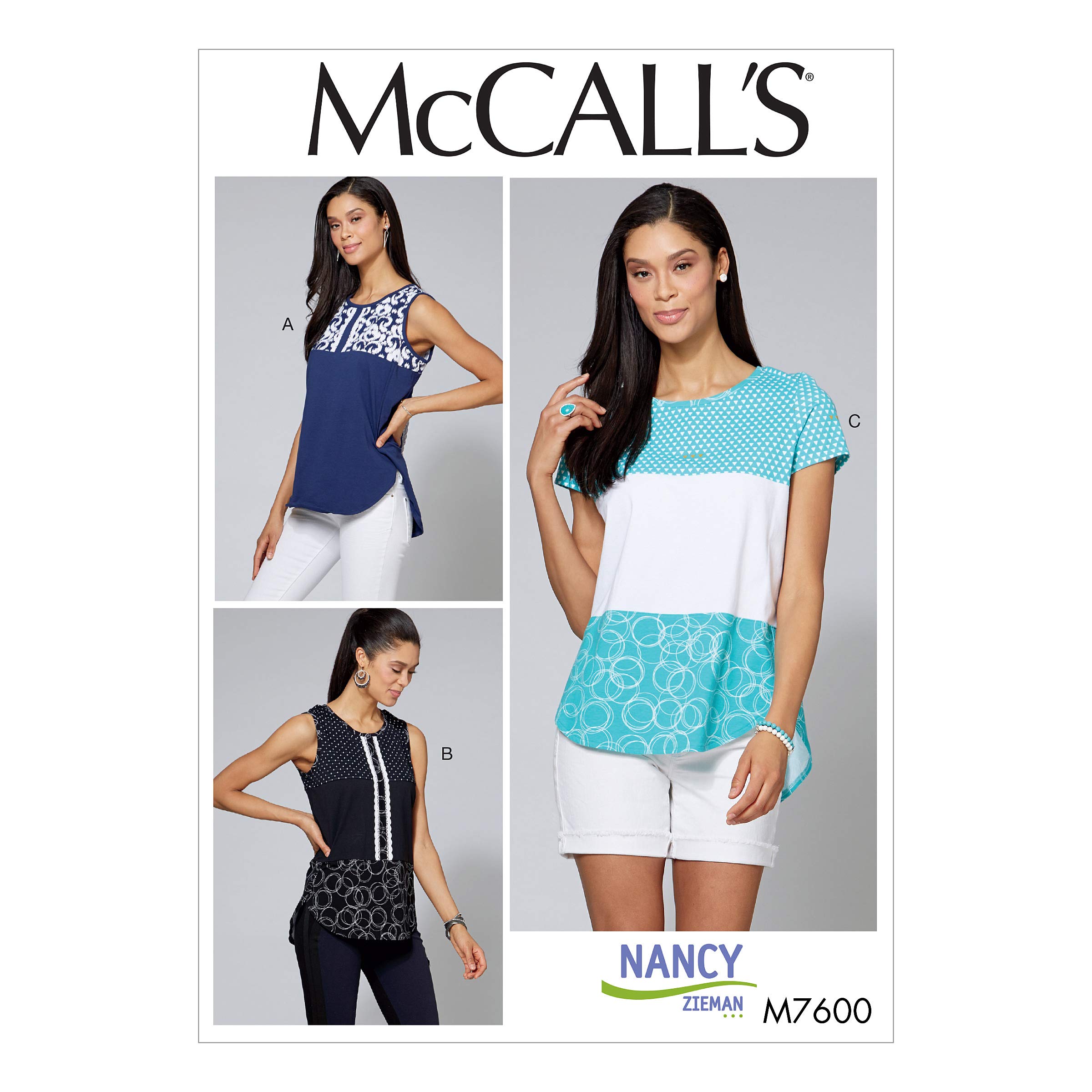 Mccall's Patterns 7600 B5,Misses/Women's Tops,Sizes 8-16, Tissue, Multi/Colour, 17 x 0.5 x 0.07 cm