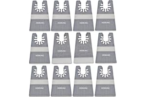 HEMUNC Oscillating Tool Scraper Blades Set, Include Oscillating Rigid Scraper Blade 10pcs, Flexible Multitool Scraper Blades 2pcs, Universal Fit Oscillating Multitool Scraper Blades for carpet tile adhesives