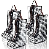 Shinylin 4 Pack Boot Storage Bag Portable Dust Proof Boot Bags for Cowboy Boots for Travel Long Tube Shoes Bags Women Men Tall Shoe with Handle for Home Travel (Tall)