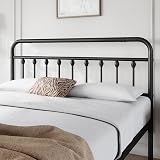 Yaheetech 5ft King Bed Frame Vintage Iron Platform Bed with High Headboard and view 3