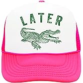 Later Gator Trucker Hat for Men & Women Funny Foam Front Classic 5 Panel Mesh Snapback