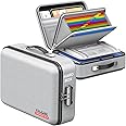 COLCASE Fireproof Document Box, Hard Case Fireproof File Organizer with Lock Hard-Shell Design Fireproof Water Resistant Safe Box for Important Documents Certificates Laptop Passports Gray