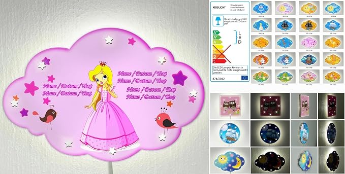 Kinder Wandlampe Personalisiert M Namen Text Ideal Als Geschenk