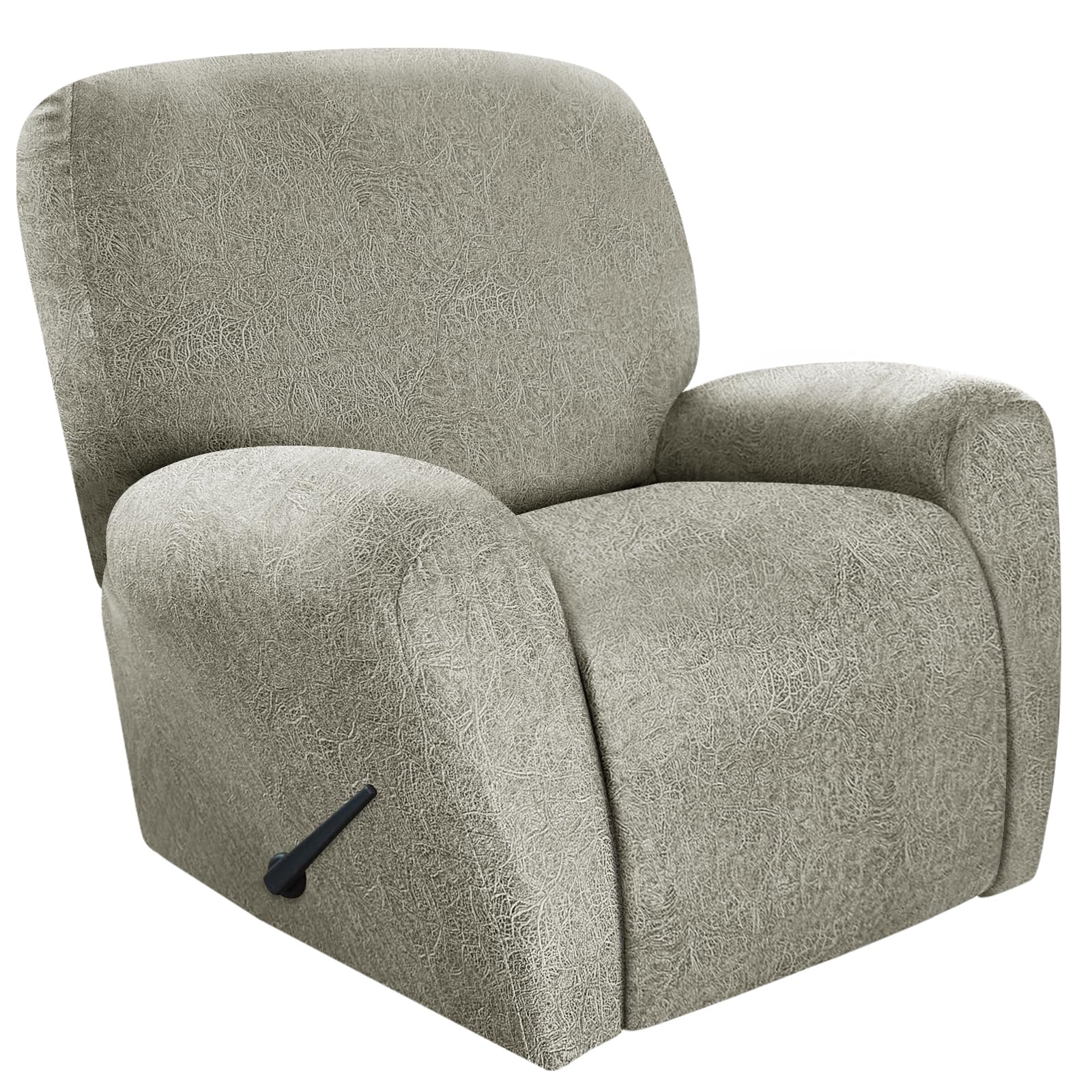 Photo 1 of ANARACHON Recliner Chair Covers Leather Look, 4 Pieces Lazy Boy Recliner Covers Non Slip, Soft Slipcovers for Large Recliners, Furniture Protector Washable for Pets (1 Seater, 05 Beige)