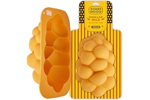 Silicone Braided Challah Pan - Perfect Challah Bread Braid Baking Mold, No Shaping Required - Medium