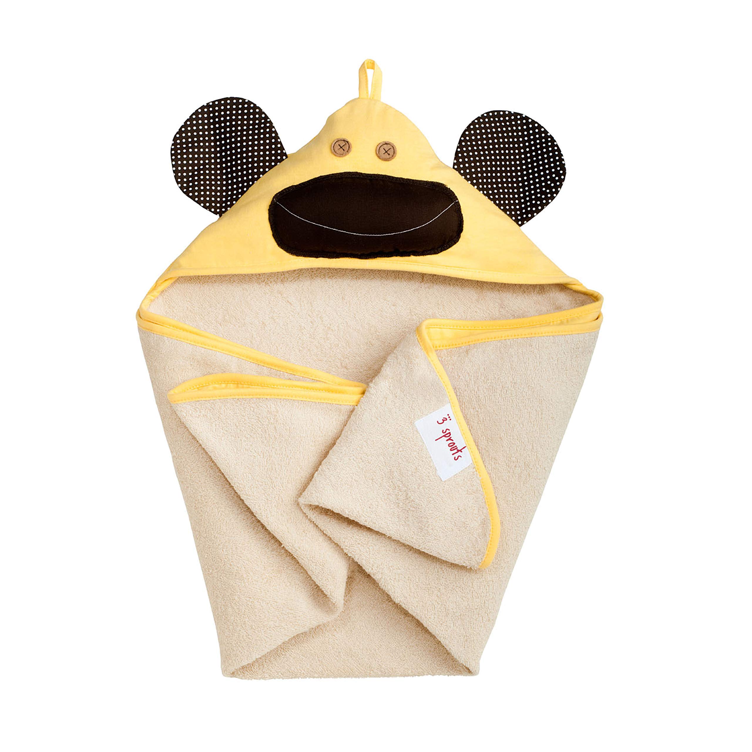 3 Sprouts Hooded Towel Soft Cotton Hooded Baby Bath