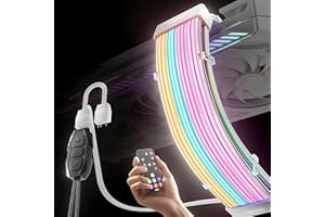 Asiahorse Aurora Pro Argb PSU Cover with 108 Addressable LEDs, Aurora Argb Power Cable Cover for Motherboard and Gpu Pc Power