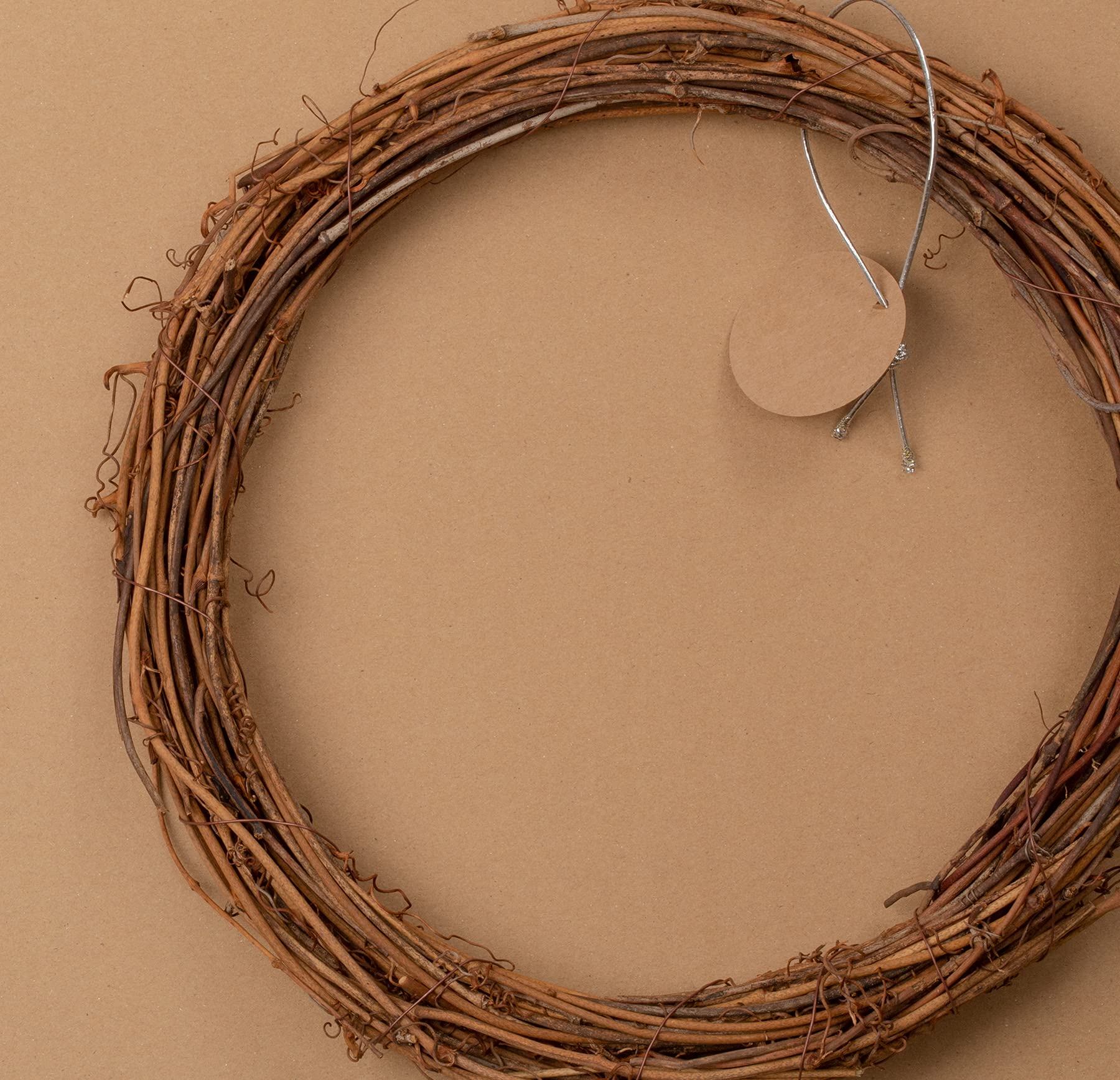 AVANAVA 30cm Grapevine Wreaths Vine Branch Wreath Christmas Rattan Wreath Garland Decoration for Christmas Craft Front Door Wall Hanging Party Décor Wedding Supplies, Pack 2