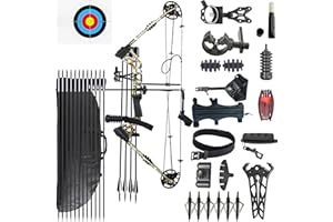 CENWTY Archery Compound Bow Set 20-70 LBS, Draw Length 24"-30", up to IBO 320 fps, Hunting Compound Bow with All Accessories for Archery Hunting Target Shooting Practice RTH