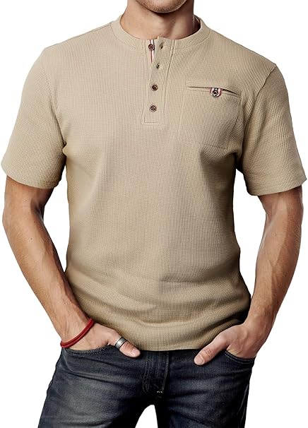 slim fit henley short sleeve