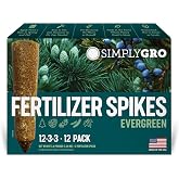 SimplyGro Fertilizer Spikes for Evergreen Trees &amp; Shrubs (12 Spikes - 3.0 Lbs)
