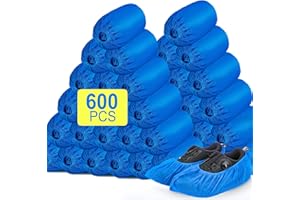 NUITPY 600 Pack(300 Pairs) Shoe Covers Disposable, Non-woven Fabric Shoes Covers for Indoor, Blue Durable & Reusable Disposable Boot & Shoe Covers, Larger Size Fits Various Shoes