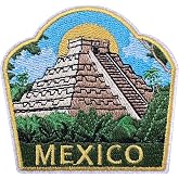 Zolawe Chichen Itza Yucatan Mexico Patch, 3 Inches Sew On Iron On Patches, Embroidery Patches for Clothes Backpacks Hats Jeans Bag, Aesthetic Travel Patches, DIY Patch for Travel Lovers (Iron On)