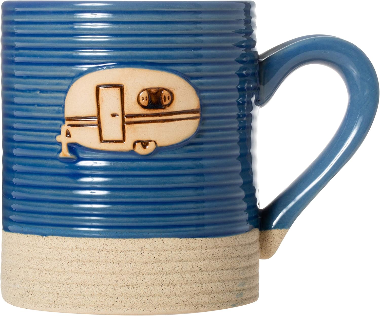Cape Shore 15oz Sandy Stoneware Pottery Mug, Multiple Styles Available (Camper)
