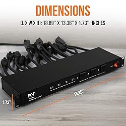 Pyle 19 Outlet 1U 19" Rackmount PDU Power