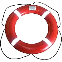 Dock Edge + Inc. USCGA Approved S.O.L.A.S. Life Ring Buoy (Orange, 30-Inch)