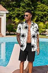 COOFANDY Men's Hawaiian 2 Piece Outfits Summer