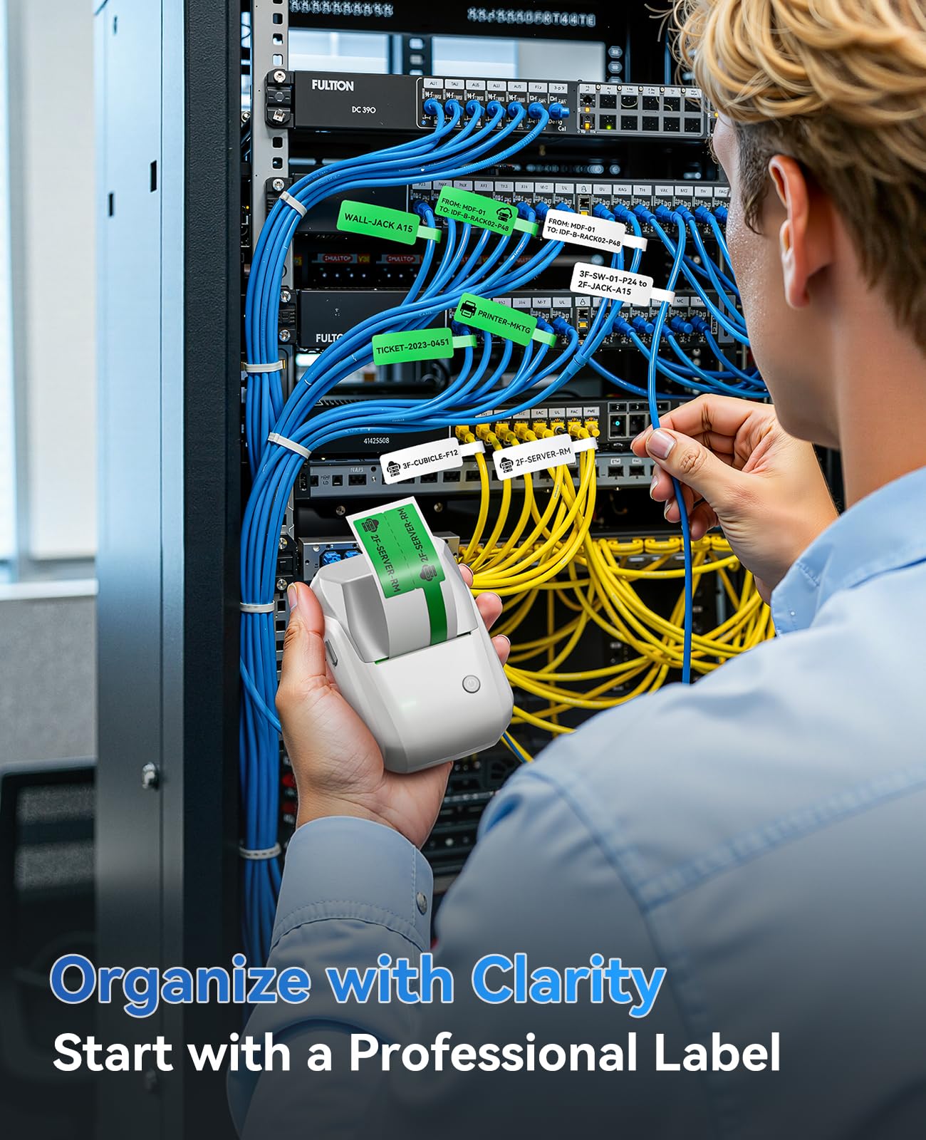 NIIMBOT B1 Label Maker Machine with Tape, Portable Thermal Bluetooth Printer for 2'' Stickers, Mini Barcode Labeler for Home School& Small Business