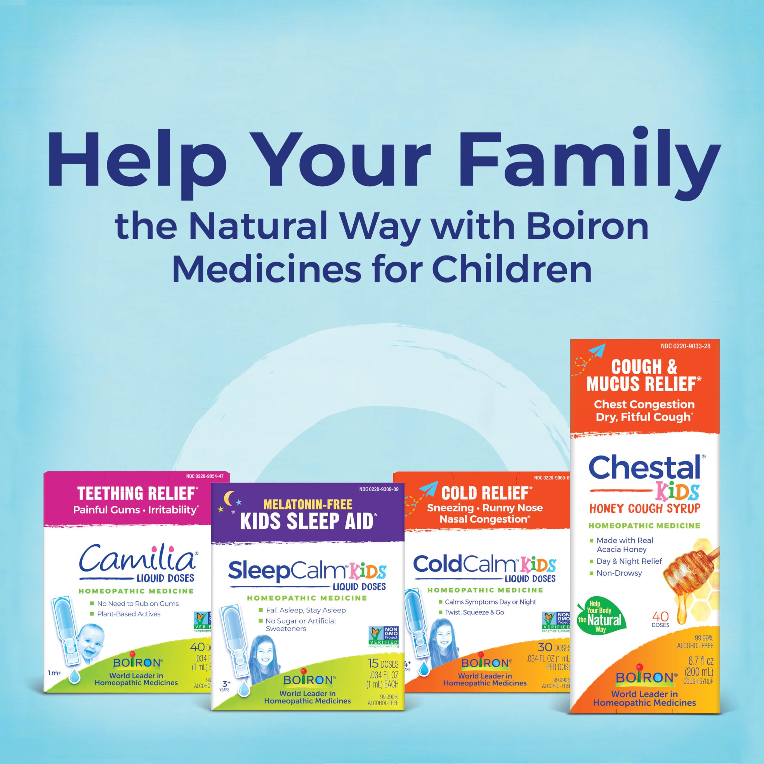 Boiron Chestal Kids Pellets for Cough and Mucus Relief, Nasal or Chest Congestion, and Sore Throat Relief - 2 Count (160 Pellets)