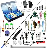 Fishing Advent Calendar 2025 with Fishing Rod Cable Reel, 24 Days Christmas Countdown Fishing Lure Advent Calendar 2025 Surprise Gifts for Adult Men Teens Boys Fishermen Christmas