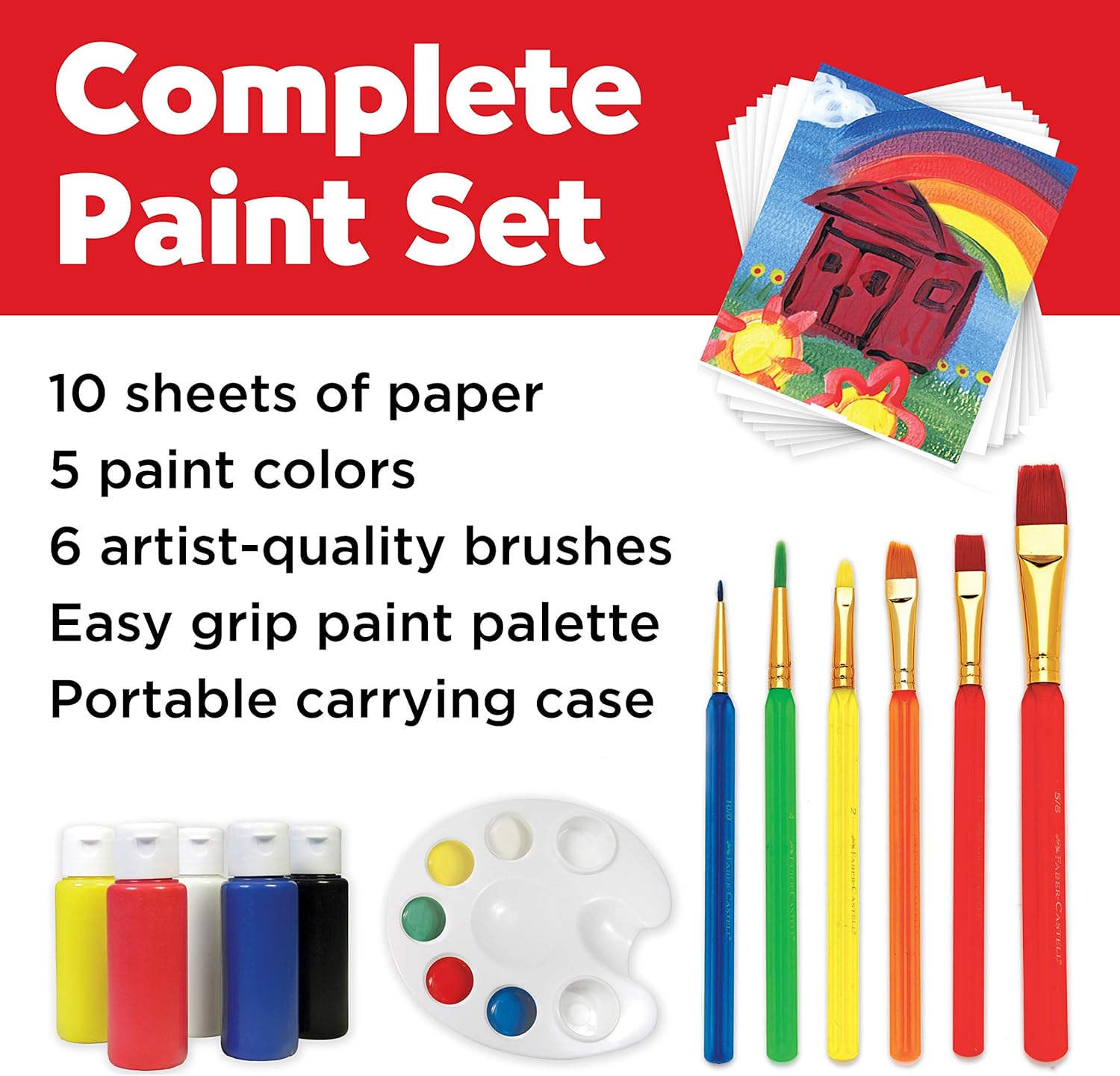 Faber-Castell Young Artist Learn to Paint Set - Washable Paint Set for Kids: Toys & Games