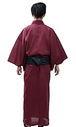 Edoten Men's Kimono Japan Shijira Weaving Yukata