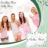 Tenare Goodbye Miss Hello Mrs Hen Party Guest Book with Pen Greenery view 6