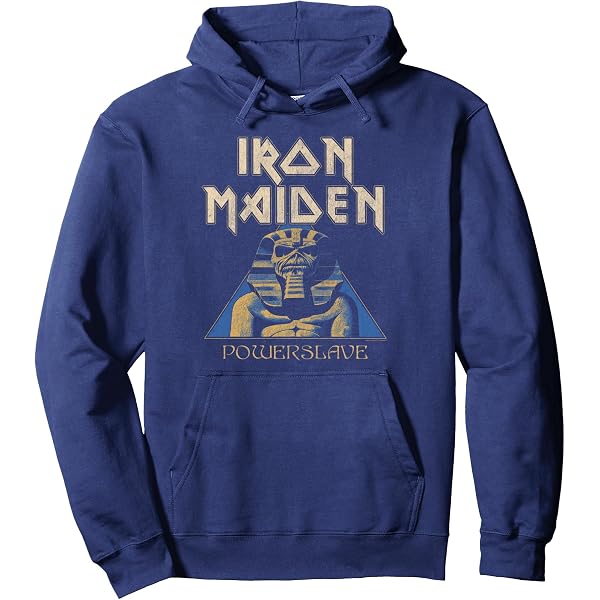 Amazon.com: Iron Maiden Distressed Logo Stacked Pullover Hoodie
