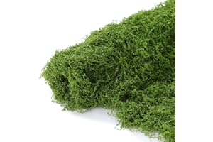 Zeyune 1 Pcs Fake Moss Table Runner for Crafts Artificial Moss Sheet Roll Waterproof Carpet Blanket for Wall Roof Garden Wedding Party Decoration (39 x 39 Inch)